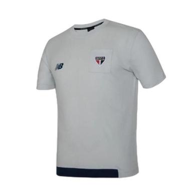 Imagem de Camiseta New Balance Viagem SPFC Masculina - Cinza, P