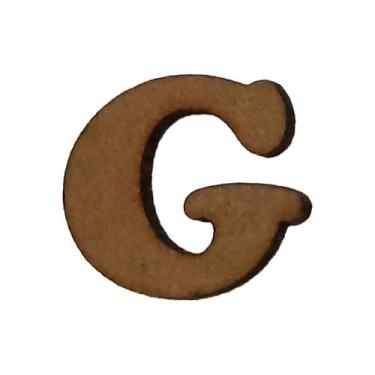 Imagem de Kit 10 Letras G Mdf 3mm por 2,5cm de Altura Laser Mdf Madeira - ATACAD