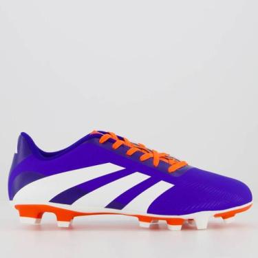 Imagem de Chuteira Adidas Predator Artilheira 24.5 FG Campo Azul e Laranja, 42