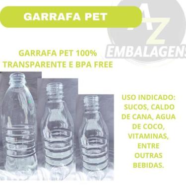 Imagem de Kit com 25 Garrafas PET Transparente Cristal com Tampa e Lacre. Escolh
