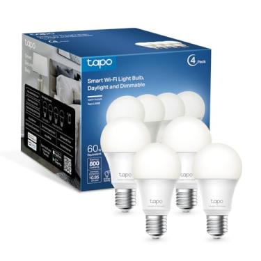 Imagem de Tapo Lâmpadas inteligentes TP-Link - Luz natural do dia, regulável, compatível com Alexa e Google Home, lâmpada A60/base E27, equivalente a 60 W, 800LM CRI> 90, apenas Wi-Fi de 2,4 GHz, sem