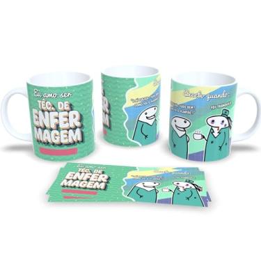 Imagem de Caneca de Porcelana Branca Personalizada Coleção Profissões Pack20 (Tecnica de enfermagem.)