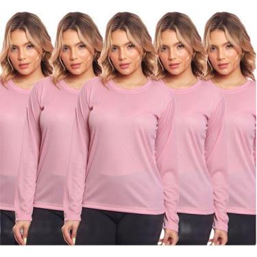 Imagem de Kit 5 Camisas Feminina Camiseta Térmica Proteção Solar Uv - MC Digital