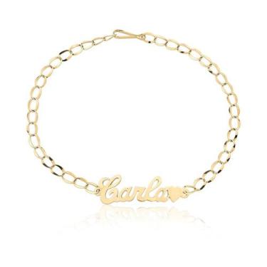 Imagem de Linda Pulseira Com O Nome Em Ouro 10k  Ad014 - MAEHLER JOIAS