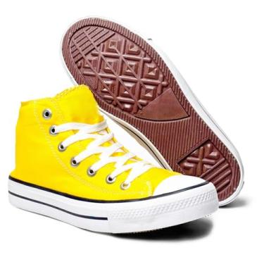 Imagem de Tenis Feminino Casual Academia Star Bota Cano Alto All Confortavel (Amarelo, BR, Adulto, Numérico, 38)