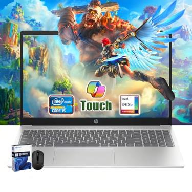 Imagem de HP Laptop com tela sensível ao toque de 15,6 polegadas | Intel i5-1235U de 12ª geração (Beats i7-8700) | 32 GB de RAM | SSD de 2 TB | Gráficos Iris Xe | Win 11 Pro | Carregamento rápido | Prata | Com