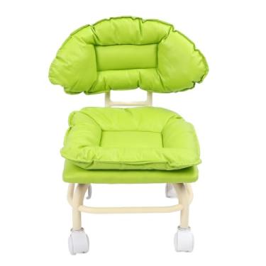 Imagem de Rotação de 360 ​​graus Dobas de Rodas, Banquinho de Couro PU à Prova de Impacto Com Suporte para Trás, Ideal para Salões de Escritório Em Casa, Plástico, PU, ​​madeira Composta