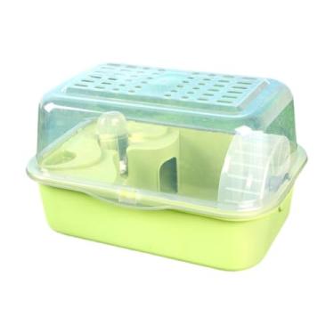 Imagem de Bothyi Hamster Cage Habitat BreathableMexercise Jogando House, Rates e Rat Habitat House, para Gerbils Rats Hedgehog Bunny Guinea Pigs, Verde