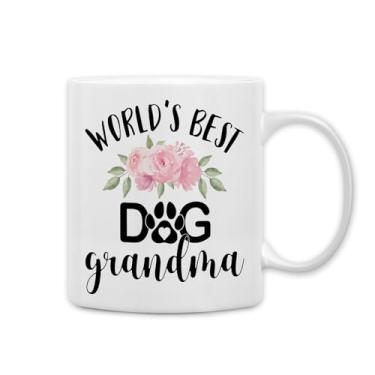 Imagem de QASHWEY Caneca de presente de cachorro avó, presentes para cachorro avó, caneca de café, caneca de dia das mães, dono de cachorro, xícara de chá, presentes para avó, melhor cachorro do mundo, avó,
