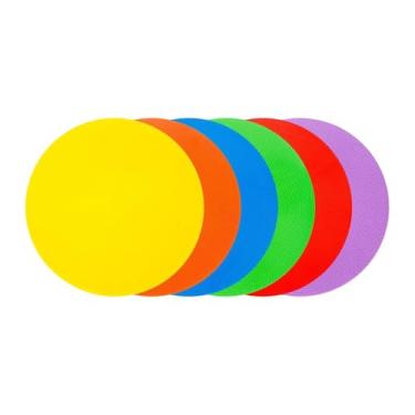 Imagem de UGPLM Cones planos, marcadores de pontos de treinamento, pontos de 9 polegadas, marcadores de de campo para treino de futebol de dança ao ar livre em, 6 Peças