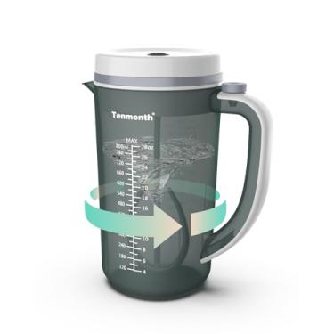 Imagem de Tenmonth Jarro misturador elétrico de fórmula para bebê, fabricante rápido de fórmulas para bebês, sem bico de gotejamento e tampa de bloqueio, mistura motorizada sem grumos, sem bolhas de ar, livre