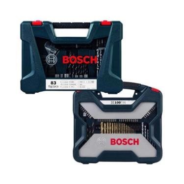 Imagem de Kit set xline bosch 100 pecas de titanium +  bosch mala v-line com 83 