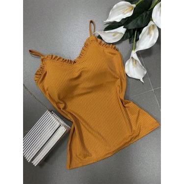 Imagem de modas regata canelada - NoBrand, Amarelomostarda, P