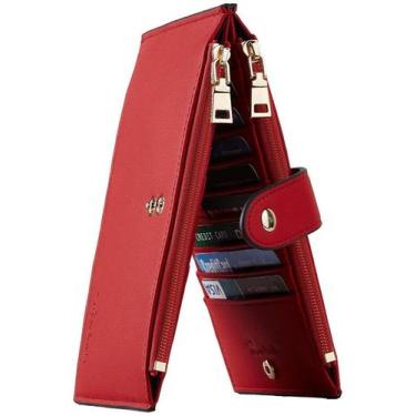 Imagem de Carteira Travelambo Leather para mulheres com bloqueio de RFID
