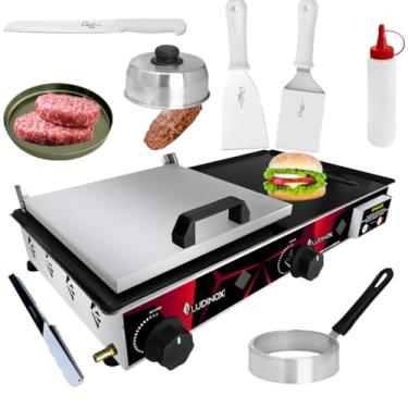 Imagem de Chapa Industrial A Gás Profissional 30x60 + Kit Lanches