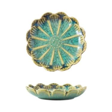 Imagem de Pires De Cerâmica Em Formato De Flor, Prato Pequeno, Mini Molho De Soj