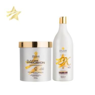 Imagem de Kit Descoloração Profissional Pó Descolorante Branco E Ox 40 - Dyusar 