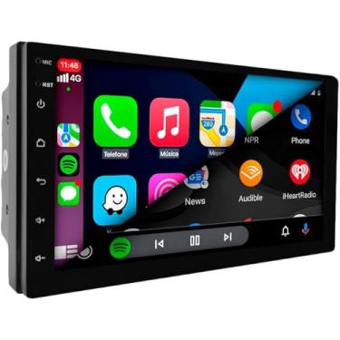 Imagem de CENTRAL MULTIMÍDIA ANDROID 13, QUAD-CORE 4/64GB, TELA QLED 7" FULL TOUCH, 2 DIN SLIM, USB, SD, AUX, BLUETOOTH, ESPELHA ANDROID E IOS, CARPLAY E ANDROID AUTO COM OU SEM FIO