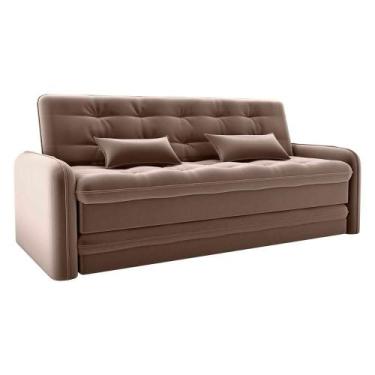 Imagem de Sofá Cama Reclinável 2 Lugares Madalena Marrom Matrix