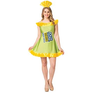 Imagem de Vestido de fantasia Jolly Rancher verde maçã doce adulto feminino Hershey tamanho M/G