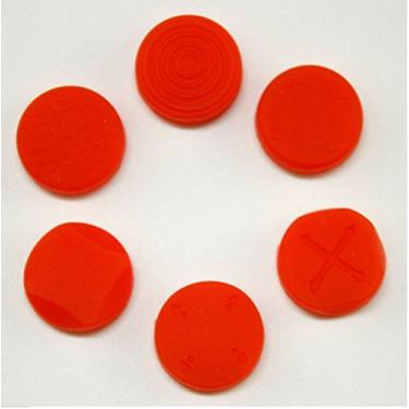 Imagem de 1 conjunto de capas de joystick de silicone analógico para PSV 1000 2000 PS Vita Red