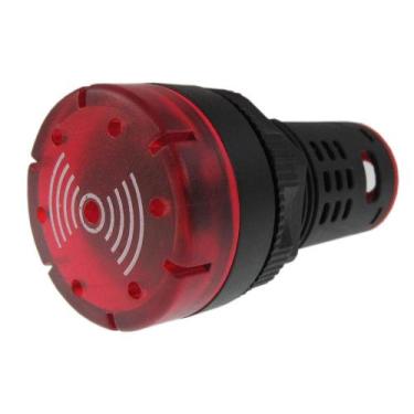 Imagem de Sinaleiro sonoro 22mm verm 24v lukma