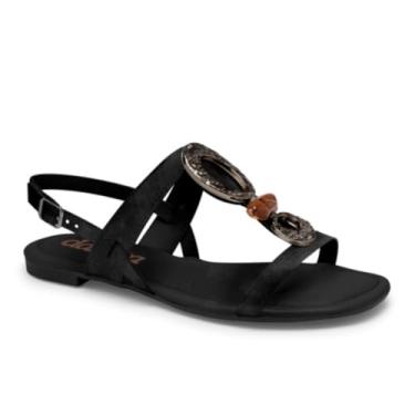 Imagem de Dakota, sandalia feminina dakota rasteira casual com fivela Cor:preta;tamanho:36