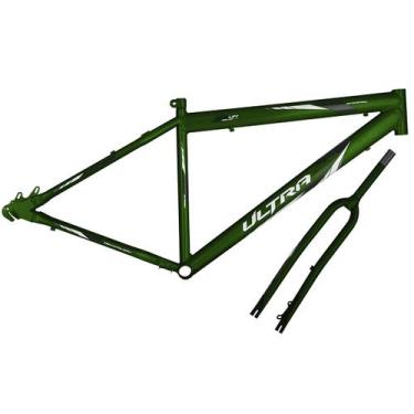 Imagem de Kit Quadro e Garfo Ultra Bikes Umd29 Freio a Disco, Verde, Aro 29