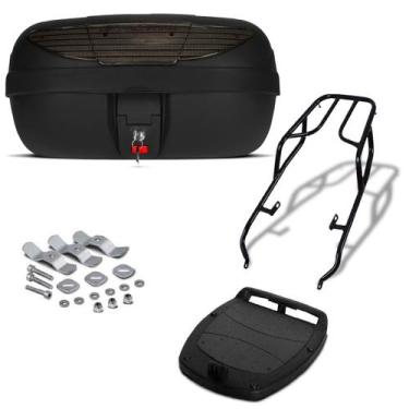 Imagem de Baú Bauleto 45 Litros Pro Tork + Bagageiro Moto, FUME, POP 100 2007 - 