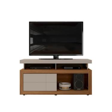 Imagem de Rack Bancada Verano 1 Porta De Correr Dj Móveis Gris-carvalho