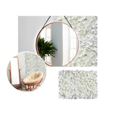 Imagem de Painel de Flores Artificiais 1 unidade 40x60cm Fundo de Parede com Flo