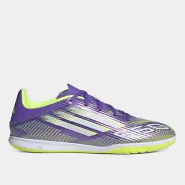 Imagem de Chuteira Futsal Adidas F50 Club Unissex, Roxo, 42