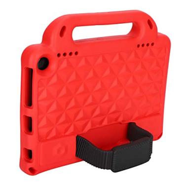 Imagem de Domary Caixa de Tampa à Prova de Choque Tablet Stand Slave Tablet Caso para Fire HD 8/8 Mais 2020 Crianças Amigas (Vermelho)