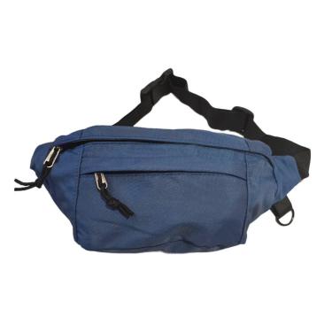 Imagem de Pochete Bolsa Grande Transversal Ajustável Lisa Celular Dinheiro Azul