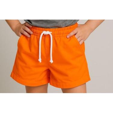 Imagem de Shorts Feminino Infantil Juvenil - Ox Silver, Laranja, 14