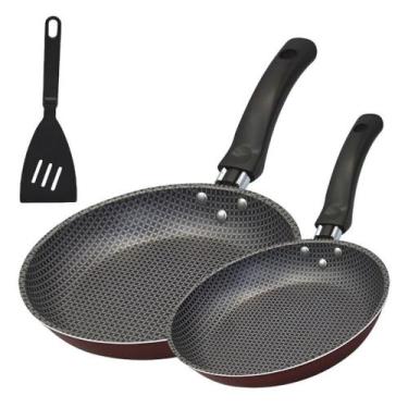 Imagem de Frigideira Antiaderente Alegre Enjoy Kit 3 Peças Vermelho e Preto - Al