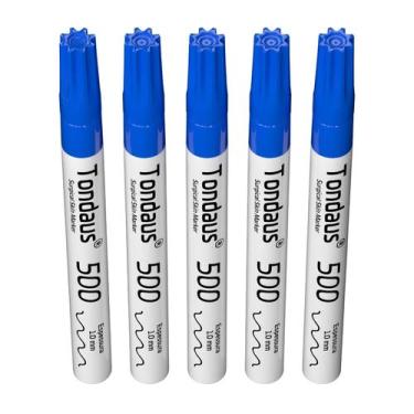 Imagem de Caneta marcação cirúrgica 1.0mm cor azul 05un tondaus 500, AZUL