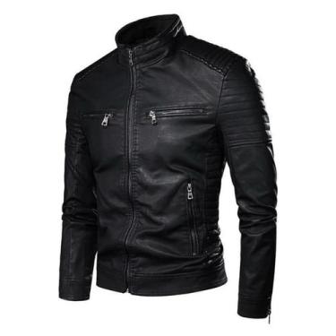 Imagem de Jaqueta de couro Masculino - Destiny, Preto, GG