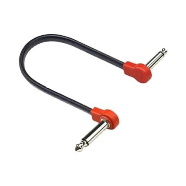 Imagem de MERIGLARE Cabo de Guitarra para Pedais, Conector Macho 1/4 Polegada ângulo Reto, 30cm Vermelho