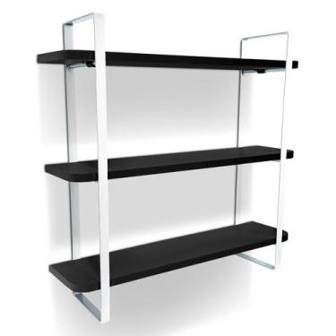 Imagem de Prateleira Tripla Nicho Hone Modelo Industrial Decoração Casa 60x15 Br