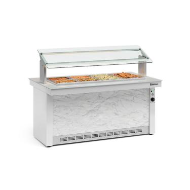 Imagem de Buffet Quente 8 Cubas Gbta175 Gelopar 8gns 220v Branco E Mármore