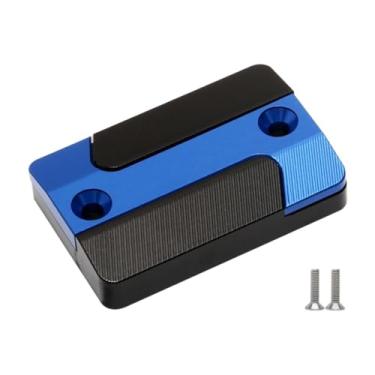 Imagem de Mqetly Tampa Do Reservatório de Fluido de Freio Dianteiro para Motocicleta, Proteção Decorativa de Liga de Alumínio para Bomba de Cilindro de Motocicleta Par, Azul