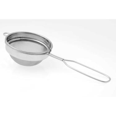 Imagem de Pam Herbals Coador de chá e café de aço inoxidável, 7 cm, peneira de malha fina com alça