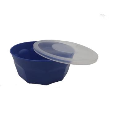 Imagem de 1 Potes Oitavados Com Tampa Marmita Sobremesa 700 Ml Azul