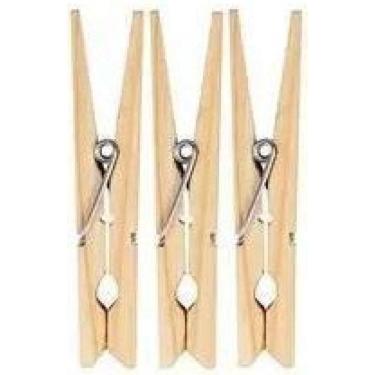 Imagem de Kit 720 Qualidade Prendedor Pregador Madeira Pendurar Roupa