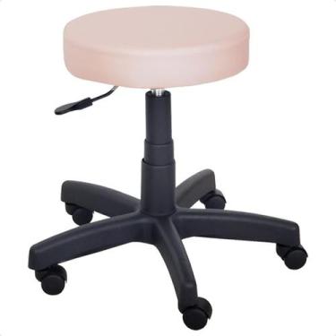 Imagem de Cadeira Mocho Banqueta Giratório Regulagem Pistão Gás Rosê - For-Ty St