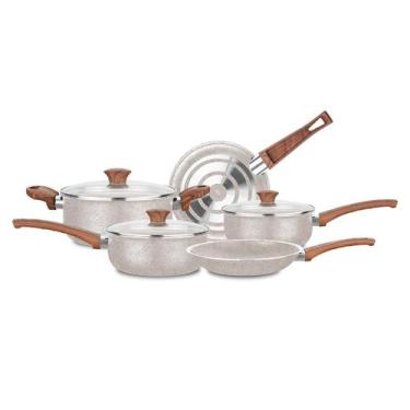 Imagem de Conjunto De Panelas Vanilla 5 Peças Madeira Ceramic 2018 Mta