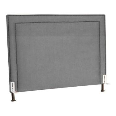Imagem de Cabeceira Para Cama Box Solteiro 90cm Viviane Suede - Estopar, Cinza