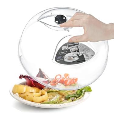 Imagem de Capa para respingos de micro-ondas para alimentos, tampa protetora de placa grande com saídas de vapor mantém o forno de micro-ondas limpo, livre de BPA de 29 cm e pode ser lavado na lava-louças -