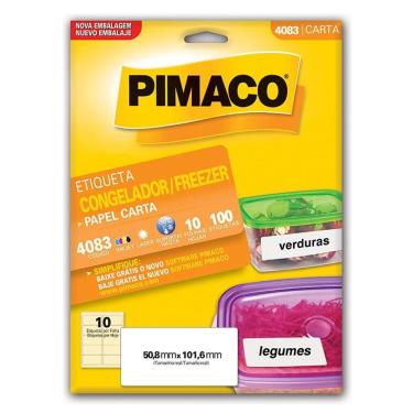 Imagem de Etiqueta InkJet/Laser congelador e freezer 4083 10fls Pimaco